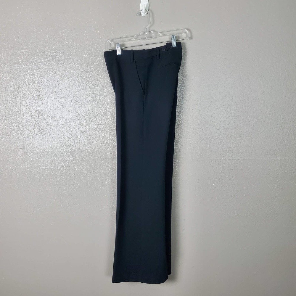 BCBGMaxazria Black MId-Rise Straight Leg Trousers Sz4 EUC